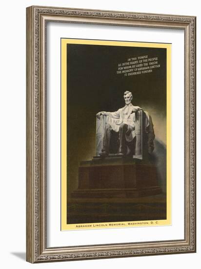 Lincoln Statue, Washington D.C.-null-Framed Art Print