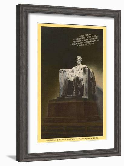 Lincoln Statue, Washington D.C.-null-Framed Art Print