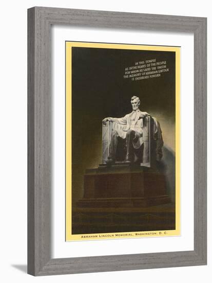 Lincoln Statue, Washington D.C.-null-Framed Art Print