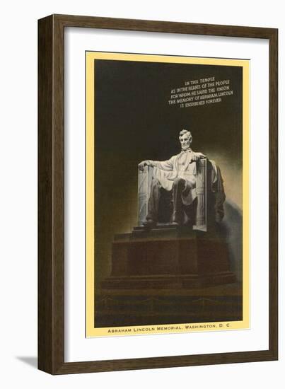 Lincoln Statue, Washington D.C.-null-Framed Art Print