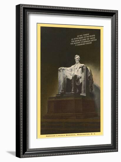 Lincoln Statue, Washington D.C.-null-Framed Art Print