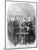 Lincoln Taking the Oath at His Second Inauguration, March 4, 1865, Published 1865-null-Mounted Giclee Print