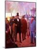 Lincoln Visiting by Railroad-Herbert Stitt-Mounted Giclee Print