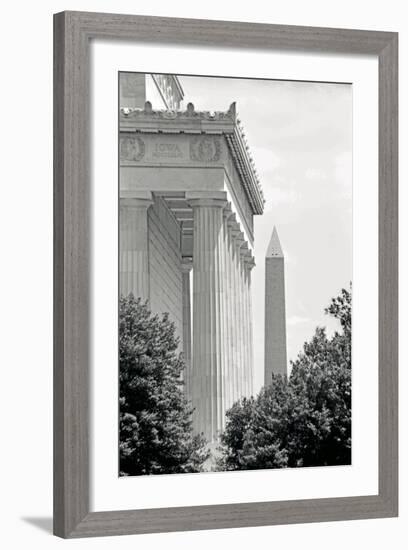 Lincoln Washington Memorials II-Jeff Pica-Framed Photographic Print