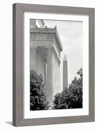 Lincoln Washington Memorials II-Jeff Pica-Framed Photographic Print