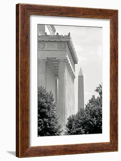 Lincoln Washington Memorials II-Jeff Pica-Framed Photographic Print
