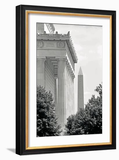 Lincoln Washington Memorials II-Jeff Pica-Framed Photographic Print