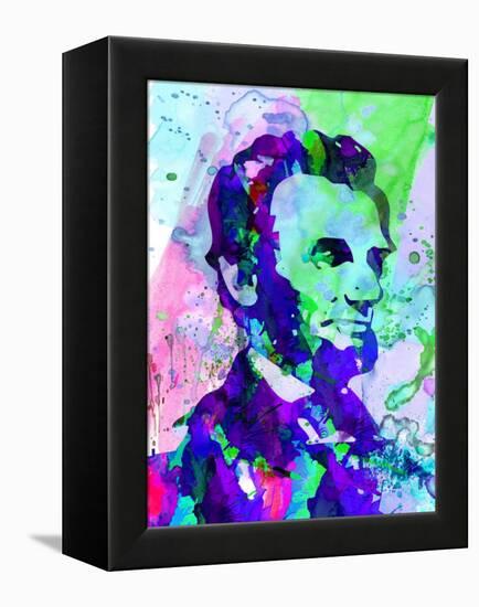 Lincoln Watercolor-Anna Malkin-Framed Stretched Canvas