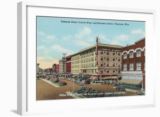 Lincoln Way, Downtown Cheyenne-null-Framed Art Print