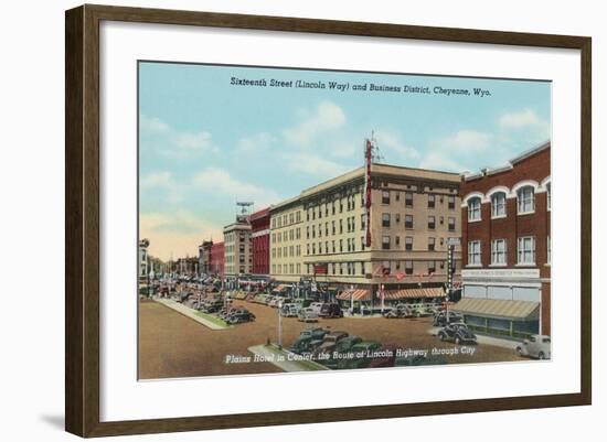Lincoln Way, Downtown Cheyenne-null-Framed Art Print