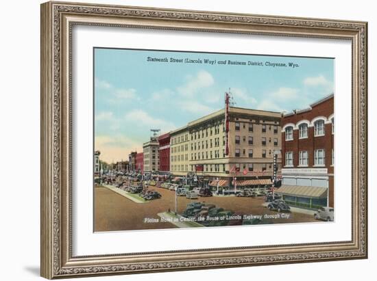 Lincoln Way, Downtown Cheyenne-null-Framed Art Print