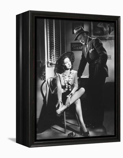 Linda Darnell, Charles Bickford, Fallen Angel, 1945-null-Framed Premier Image Canvas