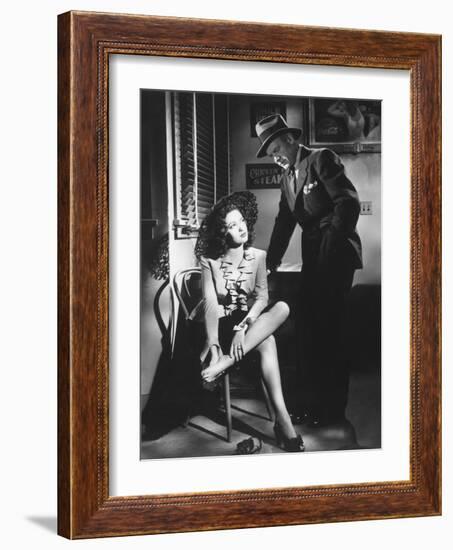 Linda Darnell, Charles Bickford, Fallen Angel, 1945-null-Framed Photographic Print