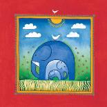 Elephants-Linda Edwards-Mounted Art Print
