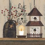 Live Laugh Love Birdhouse-Linda Spivey-Framed Art Print