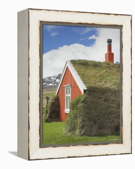 Lindarbakki Turf House at Bakkagerdi, Borgarfjordur Eystri North East Area, Iceland, Polar Regions-Neale Clarke-Framed Premier Image Canvas