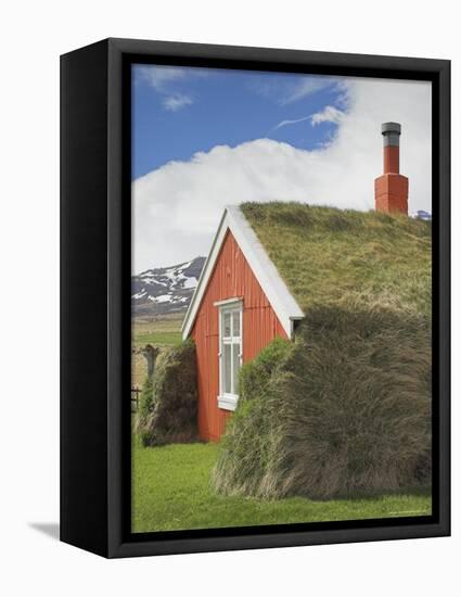 Lindarbakki Turf House at Bakkagerdi, Borgarfjordur Eystri North East Area, Iceland, Polar Regions-Neale Clarke-Framed Premier Image Canvas