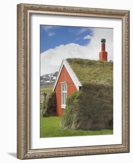 Lindarbakki Turf House at Bakkagerdi, Borgarfjordur Eystri North East Area, Iceland, Polar Regions-Neale Clarke-Framed Photographic Print