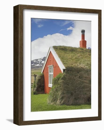 Lindarbakki Turf House at Bakkagerdi, Borgarfjordur Eystri North East Area, Iceland, Polar Regions-Neale Clarke-Framed Photographic Print