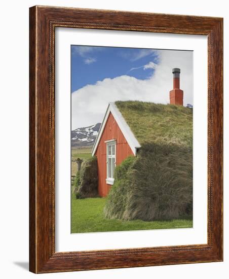 Lindarbakki Turf House at Bakkagerdi, Borgarfjordur Eystri North East Area, Iceland, Polar Regions-Neale Clarke-Framed Photographic Print