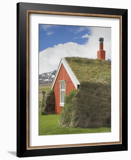 Lindarbakki Turf House at Bakkagerdi, Borgarfjordur Eystri North East Area, Iceland, Polar Regions-Neale Clarke-Framed Photographic Print