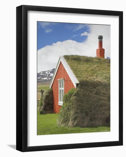 Lindarbakki Turf House at Bakkagerdi, Borgarfjordur Eystri North East Area, Iceland, Polar Regions-Neale Clarke-Framed Photographic Print