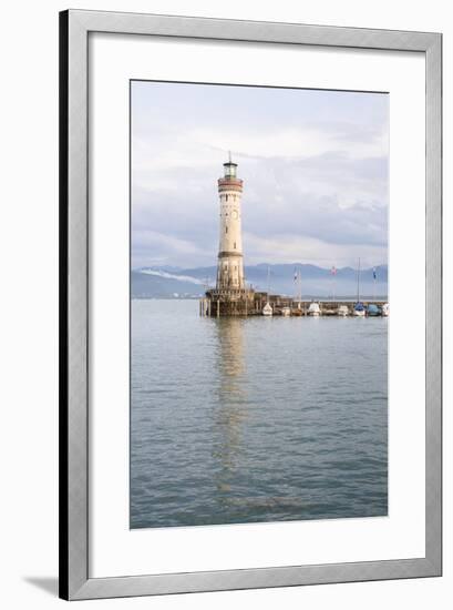 Lindau, Bavaria, Germany: The Lighthouse At The Entrance Of The Port-Axel Brunst-Framed Photographic Print