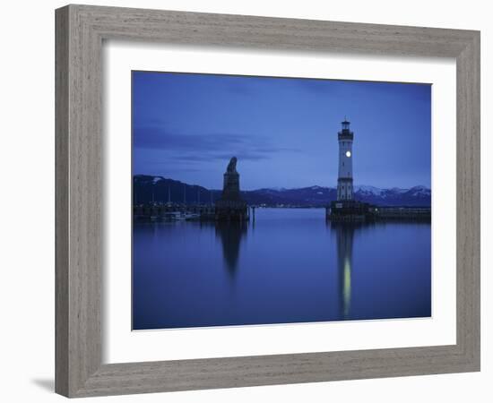 Lindau Lighthouse, Lake Konstanz, Germany-Demetrio Carrasco-Framed Photographic Print