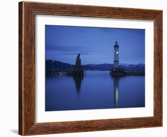 Lindau Lighthouse, Lake Konstanz, Germany-Demetrio Carrasco-Framed Photographic Print