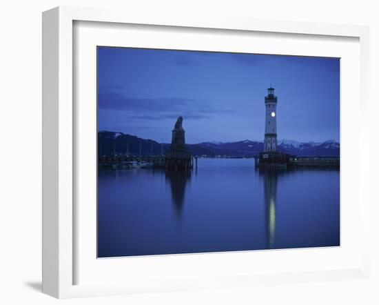 Lindau Lighthouse, Lake Konstanz, Germany-Demetrio Carrasco-Framed Photographic Print