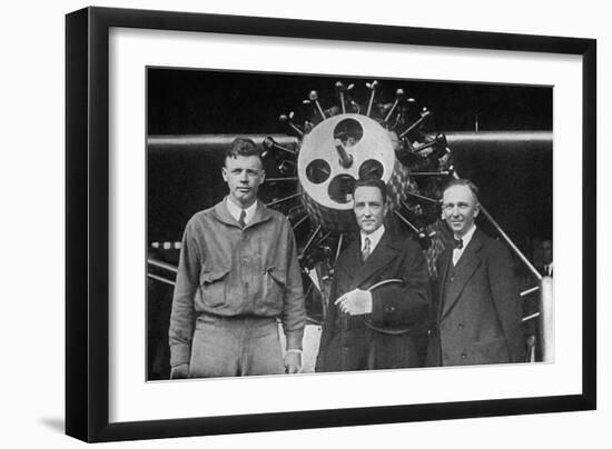 Lindbergh, Byrd, Chamberln-null-Framed Photographic Print