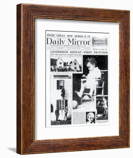 Lindbergh Kidnap, First Pictures. How the Baby was Stolen from Bed--Framed Photographic Print