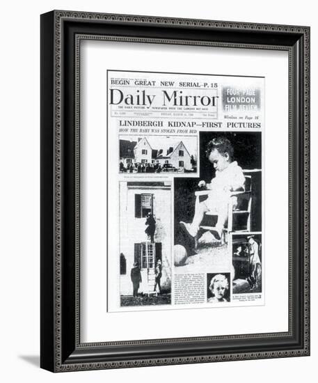 Lindbergh Kidnap, First Pictures. How the Baby was Stolen from Bed-null-Framed Photographic Print