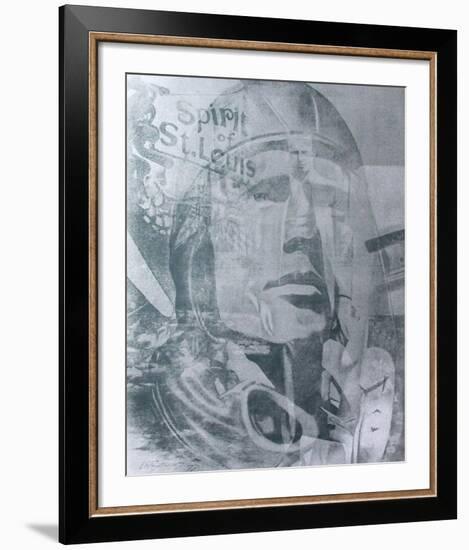 Lindbergh Spirit of Saint Louis-Gérard Larguier-Framed Serigraph