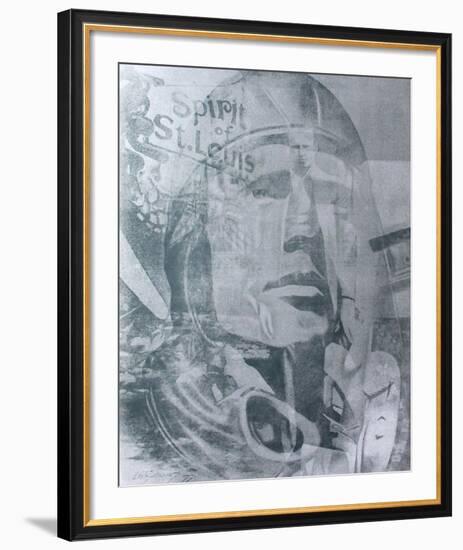 Lindbergh Spirit of Saint Louis-Gérard Larguier-Framed Serigraph