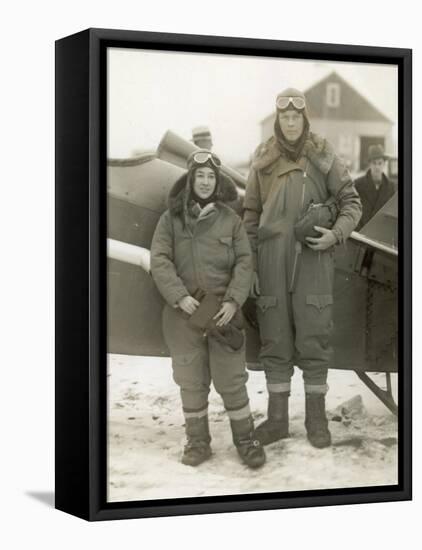 Lindberghs at New York-null-Framed Premier Image Canvas