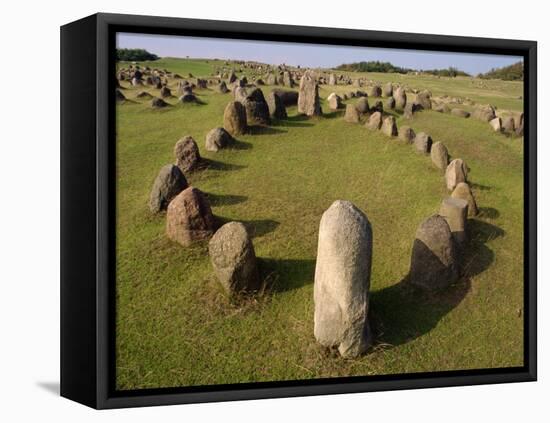 Lindholm Hoje Viking Grave, Near Alborg, Denmark, Scandinavia, Europe-Ken Gillham-Framed Premier Image Canvas