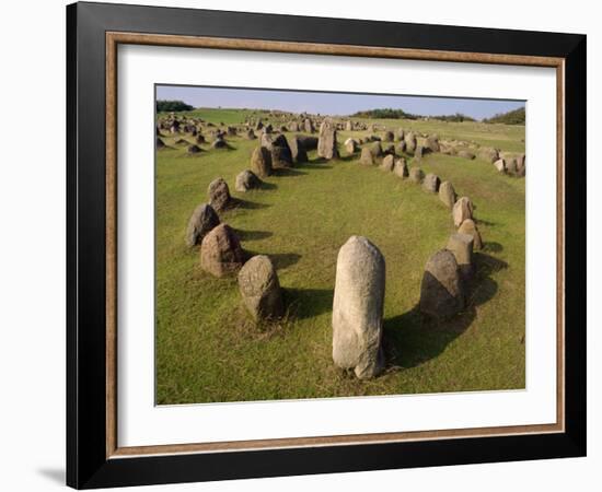 Lindholm Hoje Viking Grave, Near Alborg, Denmark, Scandinavia, Europe-Ken Gillham-Framed Photographic Print