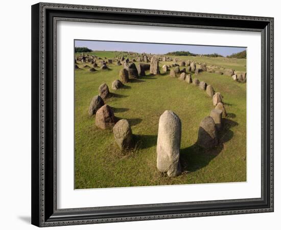 Lindholm Hoje Viking Grave, Near Alborg, Denmark, Scandinavia, Europe-Ken Gillham-Framed Photographic Print