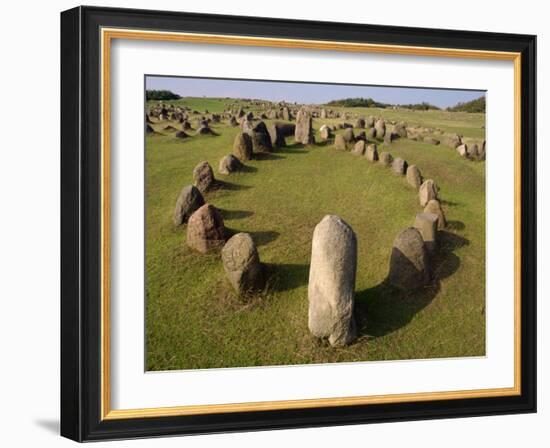 Lindholm Hoje Viking Grave, Near Alborg, Denmark, Scandinavia, Europe-Ken Gillham-Framed Photographic Print