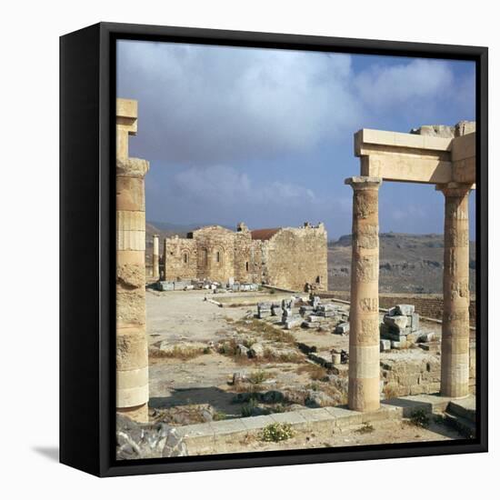 Lindos Acropolis on the Isle of Rhodes, 4th Century Bc-CM Dixon-Framed Premier Image Canvas