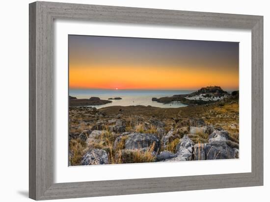 Lindos Sunrise-Terry Mathews-Framed Photographic Print