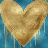 Big Hearted Aqua and Gold-Lindsay Rodgers-Art Print
