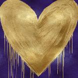 Big Hearted Gold on Teal-Lindsay Rodgers-Art Print