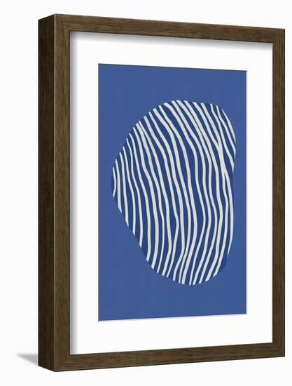 Line Art Confined in Space-Blue-Little Dean-Framed Photographic Print