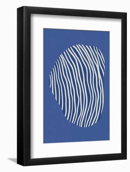 Line Art Confined in Space-Blue-Little Dean-Framed Photographic Print