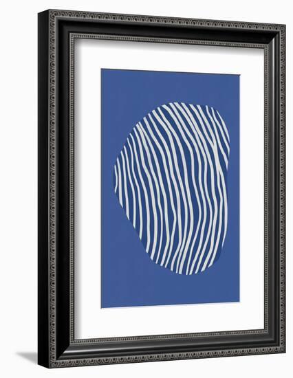 Line Art Confined in Space-Blue-Little Dean-Framed Photographic Print