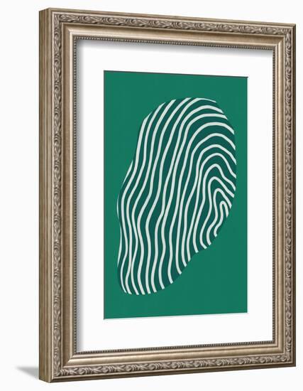 Line Art Confined in Space-Green-Little Dean-Framed Photographic Print