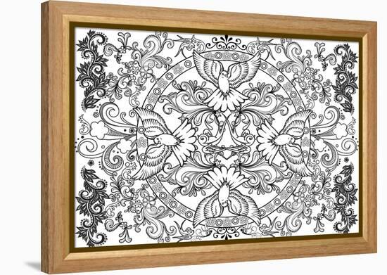 Line Drawing-Art House Design-Framed Premier Image Canvas