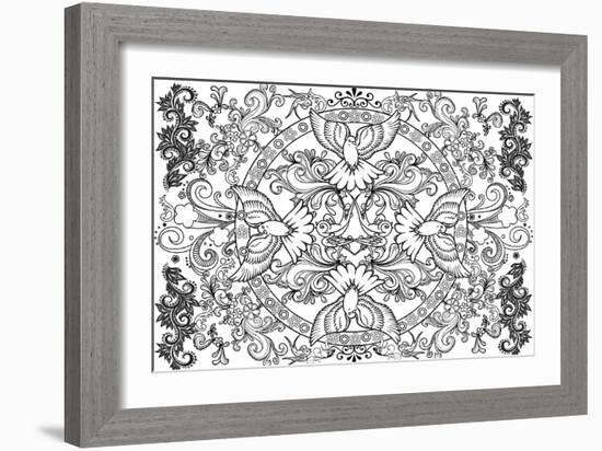 Line Drawing-Art House Design-Framed Giclee Print